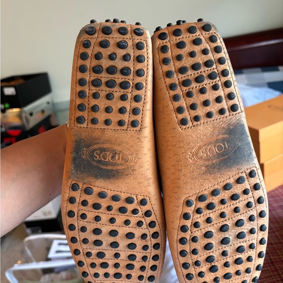 Tod’s Ostrich Leather Moccasin shoes size 7.5eu (fits 8-8.5us) - Picture 8 of 9